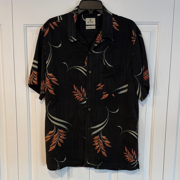 Men's Black and Orange Casual Button Down Shirt - Picture 2 of 8